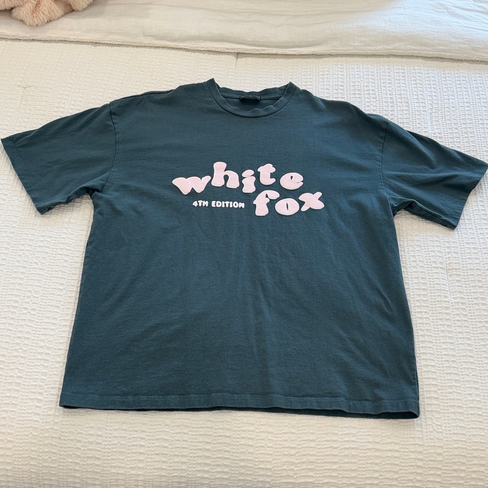 White Fox 4th Edition Green and Pink Oversized Tee! Size S/M!
